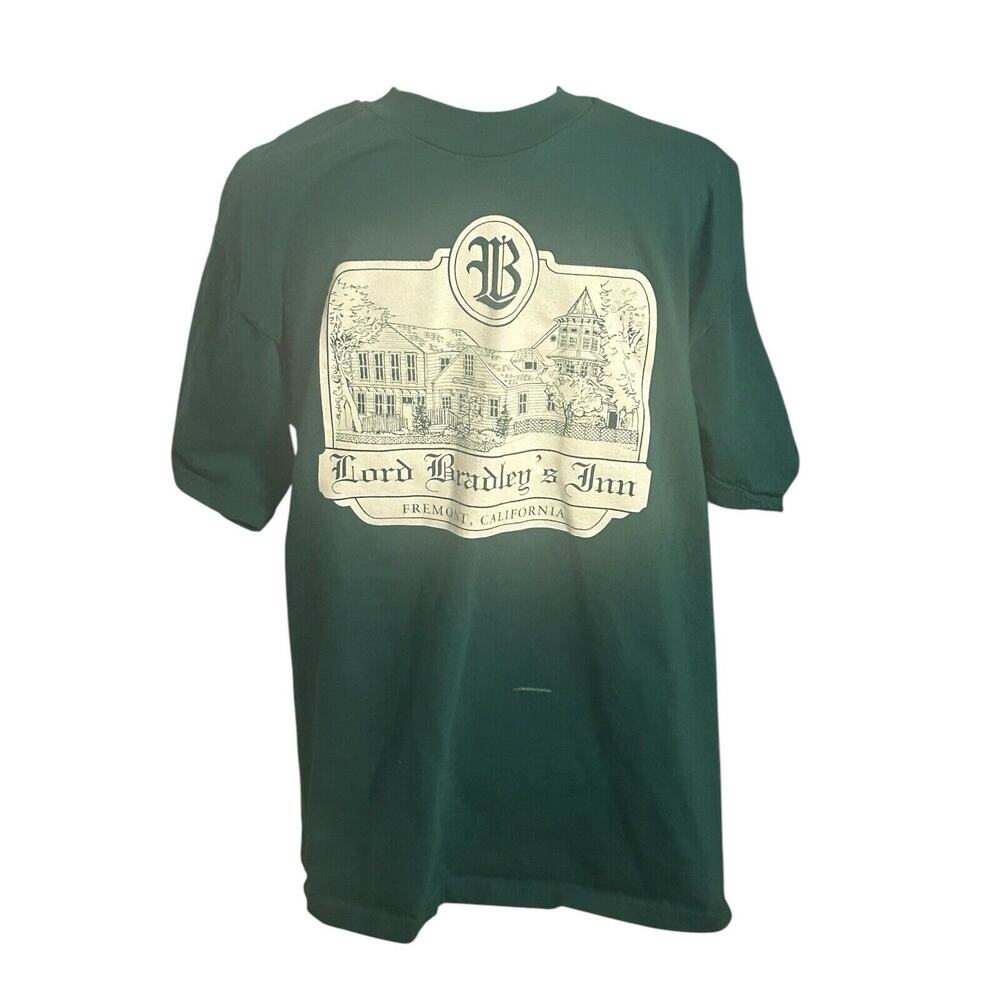 Lord Bradley's Inn Fremont, California Green T-Shirt Sized Large See Pic 3